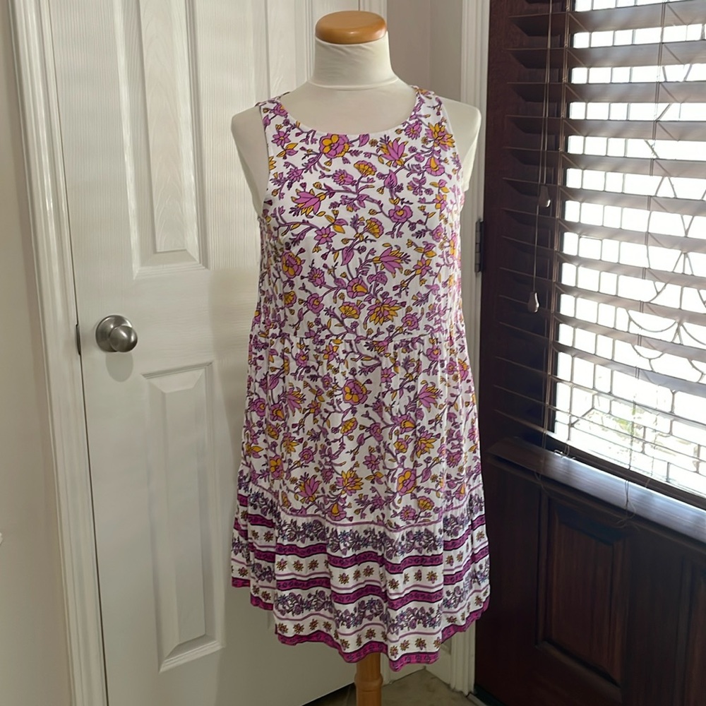 Old Navy Floral Pink and Orange Sundress Size S